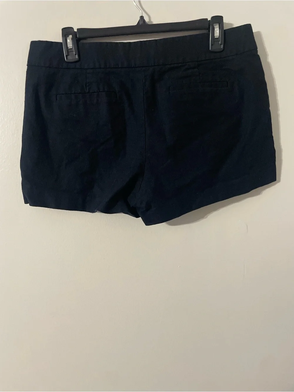 J. Crew Black Pleated Front Women's Shorts 98% Cotton Sz-Ladies 10